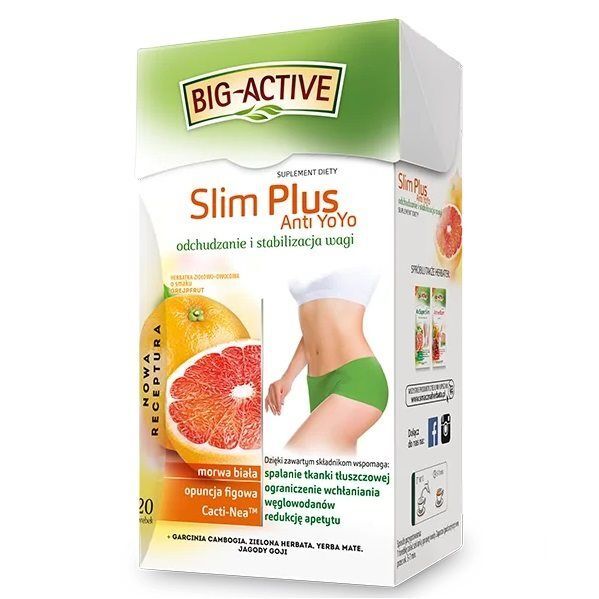 BIG ACTIVE Herbata SLIM PLUS wspomagająca odchudzanie FIX 20 sasz