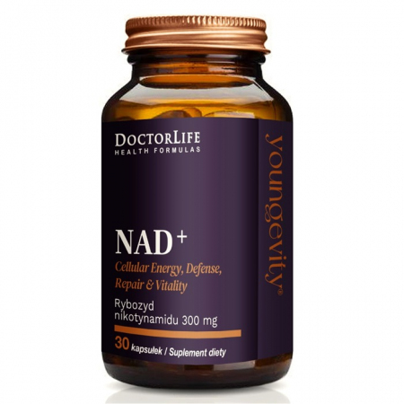 Doctor Life NAD+ Rybozyd nikotynamidu kapsułki wspierające metabolizm, 30 szt.