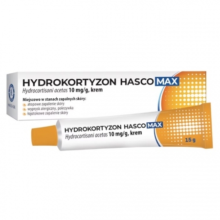 Hydrokortyzon Hasco Max 10 mg/g krem na miejscowe stany zapalne skóry, 15 g