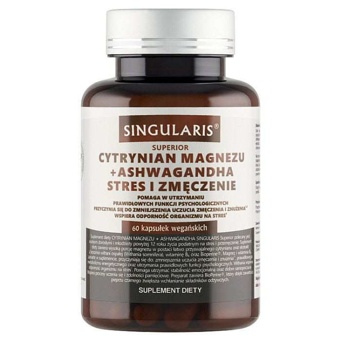 Singularis Superior Cytrynian Magnezu Ashwagandha Kapsu Ki Szt