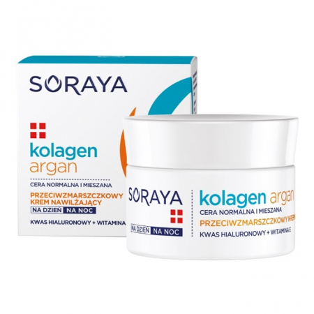 Soraya Kolagen + Argan krem nawilżający przeciwzmarszczkowy, 50 ml
