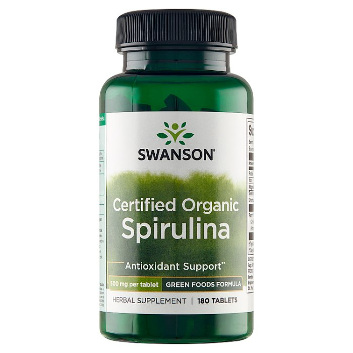 SWANSON Spirulina 100 Organic 180 Tabletek Allecco Pl