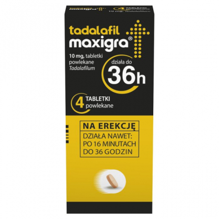 Tadalafil Maxigra 10 mg tabletki powlekane na erekcje, 4 szt.