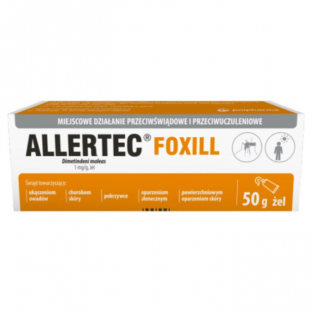 Allertec Foxill 1 mg/g żel przeciwhistaminowy przeciwświądowy, 50 g