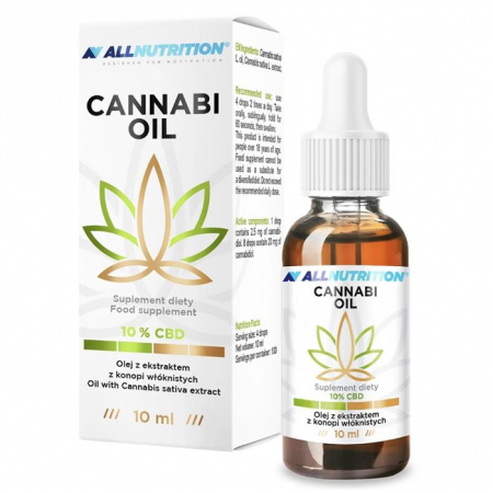 Allnutrition Cannabi Oil 10% CBD olejek z konopi, 10 ml