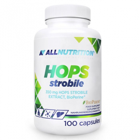 Allnutrition Hops Strobile kapsułki z ekstraktem z szyszek chmielu, 100 szt.