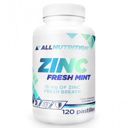 Allnutrition Zinc Fresh Mint pastylki do ssania z cynkiem na odporność, 120 szt.