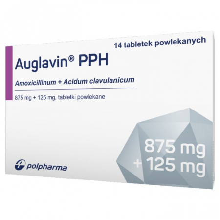 Auglavin PPH 875 mg + 125 mg 14 tabletek powlekanych