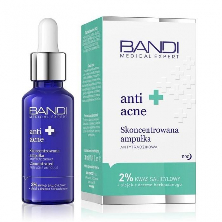 Bandi Anti-Acne skoncentrowana ampułka antytrądzikowa do twarzy, 30 ml