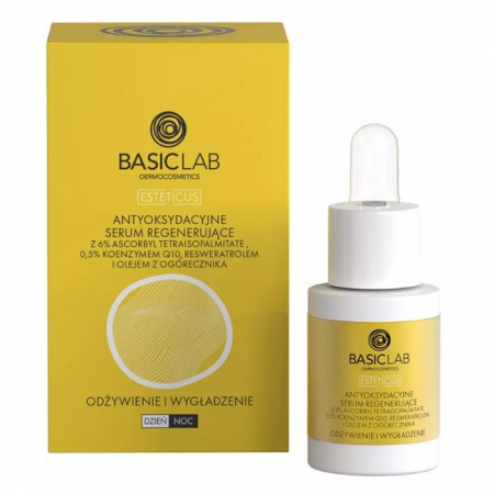 BasicLab antyoksydacyjne serum regenerujące odżywienie i wygładzenie, 15 ml