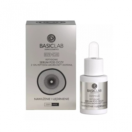 Basiclab Serum peptydowe pod oczy nawilżające i ujędrniające, 15 ml