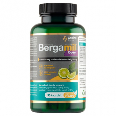 Bergamil Forte kapsułki na prawidłowy cholesterol i poziom glukozy, 90 szt.