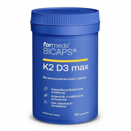 Bicaps K2 D3 Max kapsułki na zdrowe kości ForMeds, 60 szt.