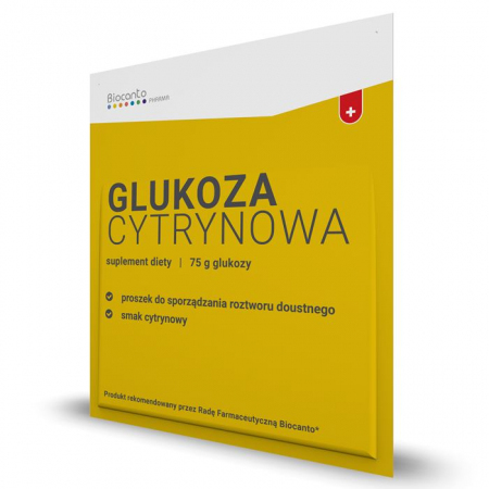 Biocanto Glukoza proszek o smaku cytrynowym, 75 g