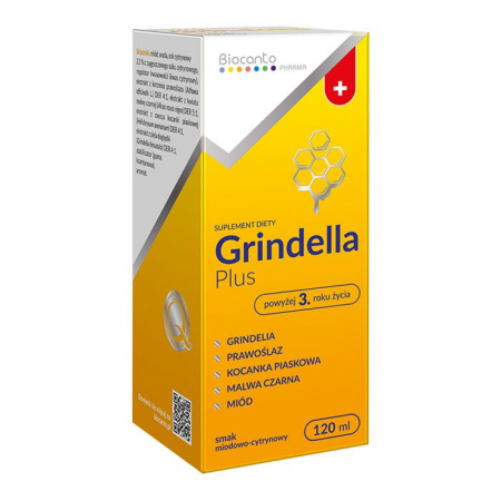 Biocanto Grindella Plus syrop na gardło i struny głosowe, 120 ml