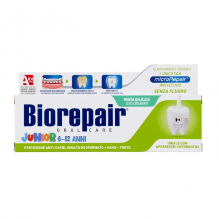 Biorepair Junior pasta do zębów dla dzieci 6-12 lat bez fluoru, 75 ml