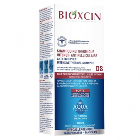 Bioxcin Aqua Thermal DS szampon przeciwłupieżowy do skóry łojotokowej, 200 ml