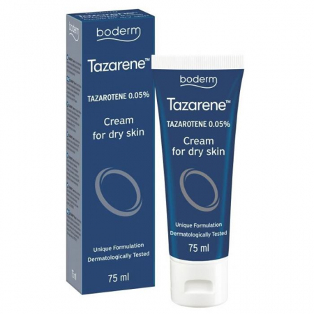 Boderm Tazarene Tazarotene 0,05% krem do skóry suchej, 75 ml