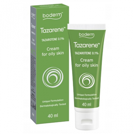 Boderm Tazarene Tazarotene 0,1% krem do skóry tłustej, 40 ml