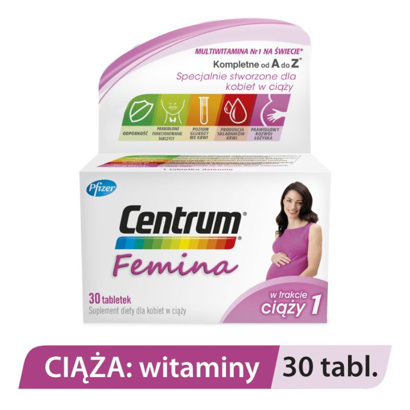 Centrum Femina 1 30 Tabletek Witaminy Dla Kobiet W Ciąży Okres Ciąży Mama I Dziecko Alleccopl