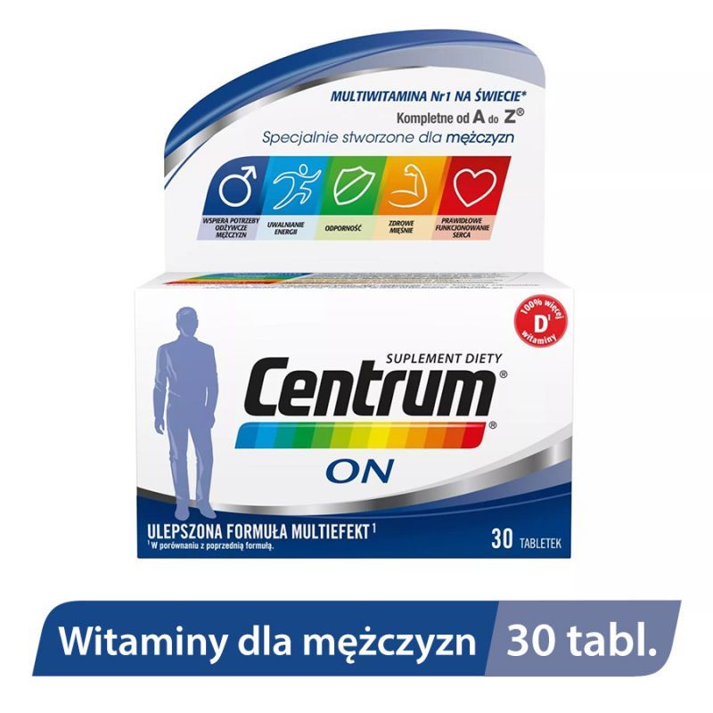 Centrum On 30 Tabletek Witaminy Dla Mężczyzn Witaminy I Minerały Alleccopl