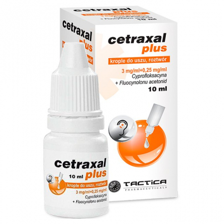 Cetraxal Plus krople do uszu roztwór na zapalenie ucha, 10 ml