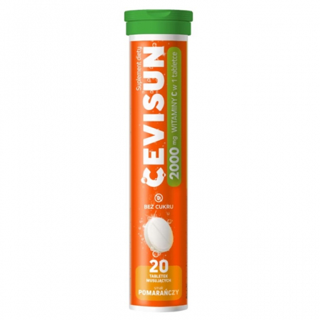 Cevisun 2000 mg tabletki musujące z witaminą C, 20 szt.