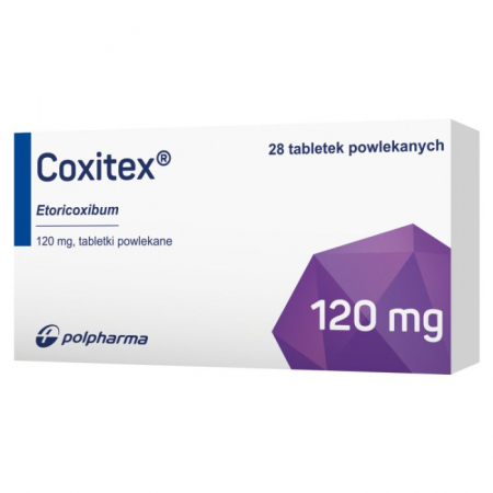 Coxitex 120 mg tabletki powlekane przeciwzapalne i przeciwbólowe, 28 szt.