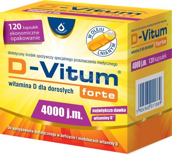 D Vitum Forte 4000 Jm 120 Kaps Witaminy I Minerały Alleccopl