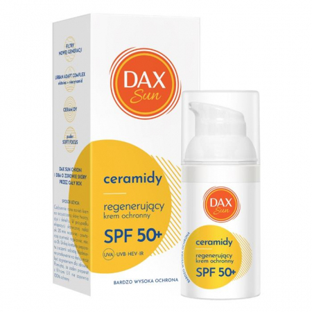 Dax Sun Ceramidy Regenerujący krem ochronny do twarzy SPF50+, 50 ml