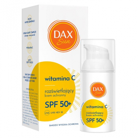 Dax Sun Witamina C rozświetlający krem ochronny do twarzy SPF50+, 50 ml