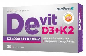 De Vit D3 4000 Jm K2 30 Kapsułek Kości Stawy Reumatyzm Ból Lekischorzenia Alleccopl