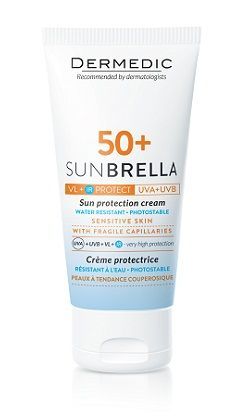 DERMEDIC SUNBRELLA Krem ochronny do twarzy (skóra naczynkowa) SPF50 50 g