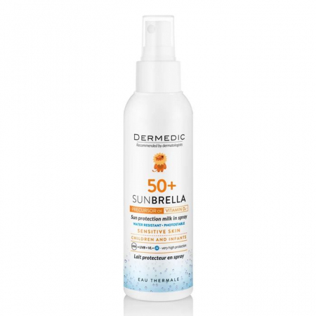 Dermedic Sunbrella mleczko ochronne dla dzieci w sprayu SPF50+, 150 ml