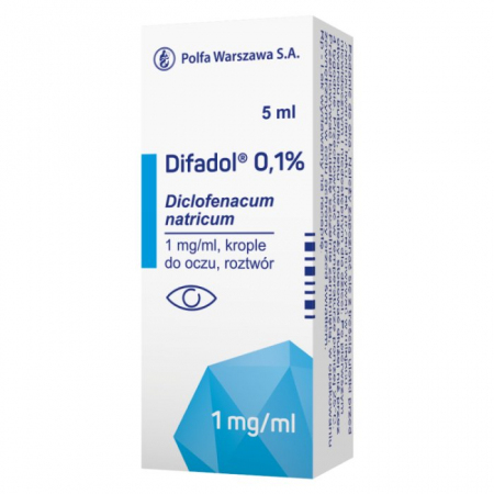 Difadol 0,1% krople do oczu 5ml