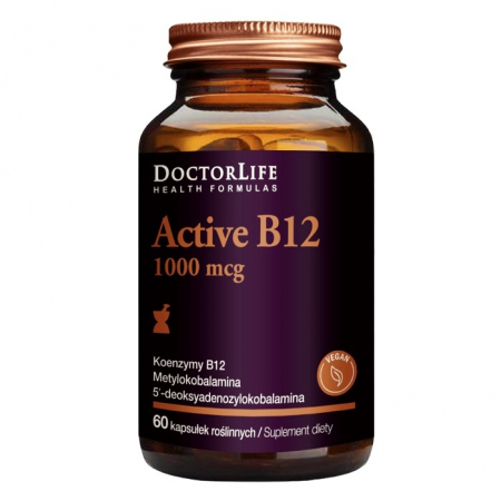 Doctor Life Active B12 1000 mcg kapsułki z witaminą B12, 60 szt.