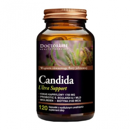 Doctor Life Candida Ultra Support kapsułki wspierające florę jelitową, 120 szt.