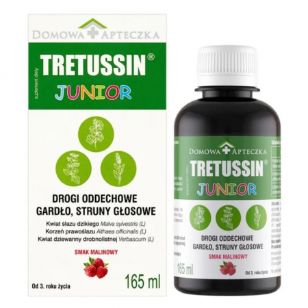 Domowa Apteczka Tretussin Junior płyn na gardło dla dzieci, 165 ml