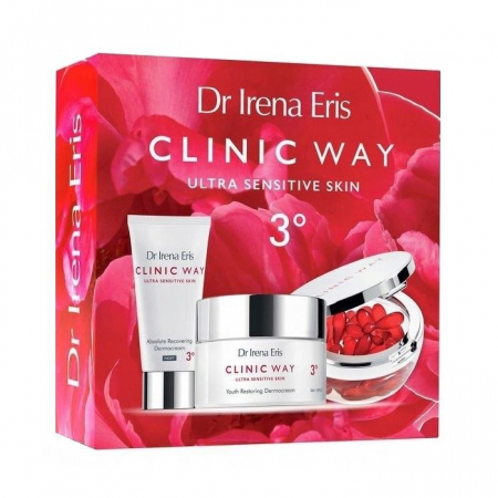 Dr. Irena Eris Clinic Way Zestaw 3: krem na dzień SPF20, 50 ml  + krem na noc, 30 ml  + dermokapsułki, 30 szt.