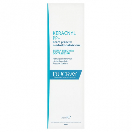 Ducray Keracnyl PP+ krem przeciw niedoskonałościom do skóry trądzikowej, 30 ml