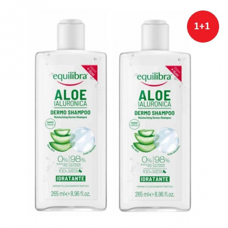 Equilibra Aloe nawilżający szampon aloesowy, 2 x 265 ml