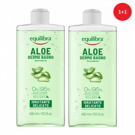 Equilibra Aloe nawilżający żel do kąpieli aloesowy, 2 x 400 ml