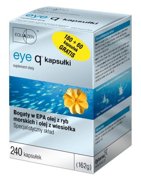 Eye Q 180 Kapsulek 60 Kapsulek Gratis Kwasy Omega Pamiec I Koncentracja Leki Schorzenia Allecco Pl