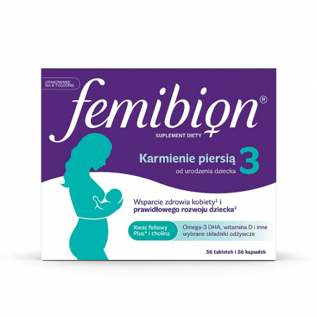 Femibion 3 Karmienie piersią tabletki + kapsułki, 56 szt. + 56 szt.