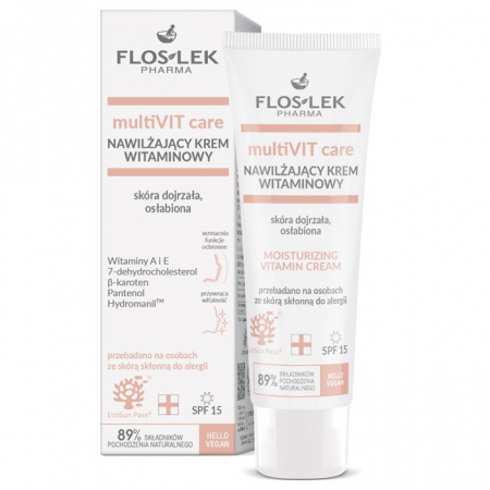 Flos-Lek Multi-Vit Care krem nawilżający do twarzy, 50 ml