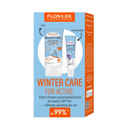 Flos-Lek Winter Care zestaw zimowy: krem ochronny SPF50, 30 ml + wazelina do ust, 10 g