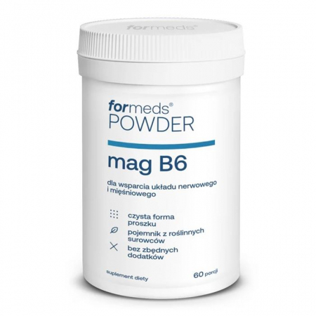 ForMeds Powder Mag B6 magnez i witamina B6 w proszku, 60 porcji