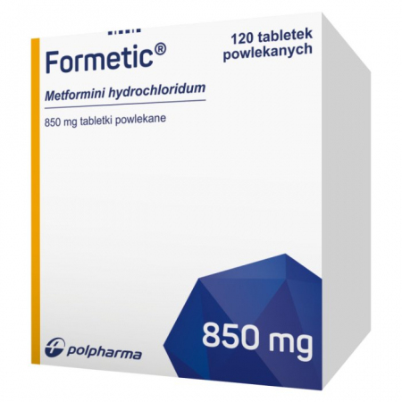 Formetic 850 mg, 120 tabletek powlekanych 