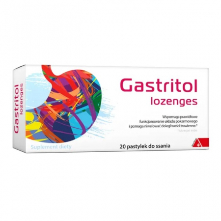 Gastritol Lozenges pastylki do ssania wspomagające układ pokarmowy, 20 szt.