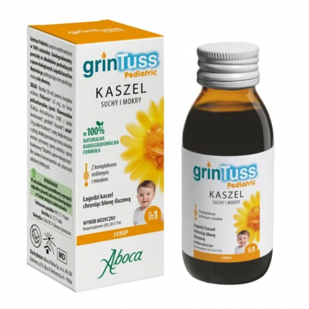 Grintuss Pediatric syrop na kaszel suchy i mokry dla dzieci, 180 g